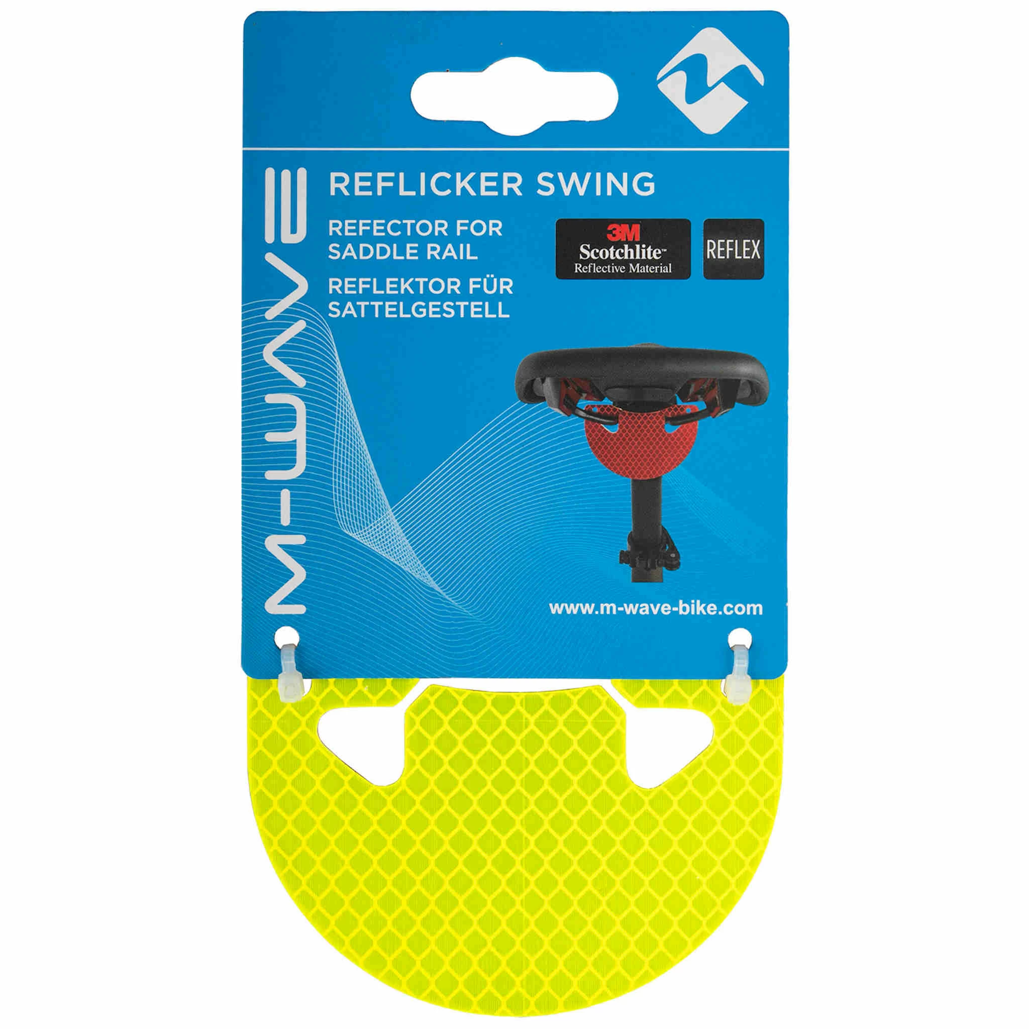 Réflecteur Sur Rails De Selle Jaune Ou Rouge M-Wave Reflicker Swing 7 Réflecteur Sur Rails De Selle Jaune Ou Rouge M-Wave Reflicker Swing – Image 5