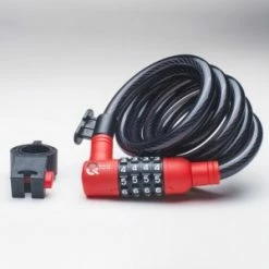 Antivol Qloc Spirale à Chiffre Ø12 - 1500MM -VTC électriques Soldes antivol qloc spirale a chiffre 1500mm 3