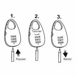 Antivol Spirale 1200 Mm à Code XLC -VTC électriques Soldes antivol spirale 1200 mm a code xlc full 5