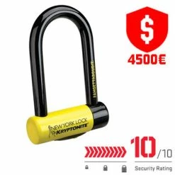 Antivol Vélo U à Clé New York Fahgettaboudit Mini Kryptonite -VTC électriques Soldes antivol velo u a cle new york fahgettaboudit mini kryptonite full