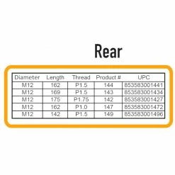 Antivol Pour Roues Avant Et Arrière à Axe Traversant M12 Pinhead -VTC électriques Soldes axe antivol traversant roue arriere m12x175xp175