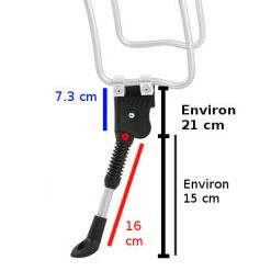 Béquille Vélo Latérale Pour Porte-bagages Low Rider Hebie -VTC électriques Soldes bequille velo laterale pour porte bagages low rider hebie full 3