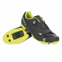 Scott Textile & Accessoires Chaussures VTT Scott Comp Boa Noir Mat/Jaune 2023