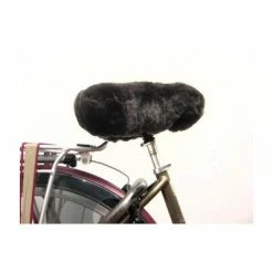Welo Couvre Selle Pour Vélo Fourrure Véritable Peau De Mouton -VTC électriques Soldes couvre selle pour velo fourrure veritable peau de mouton full 4