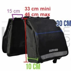 Oxford Double Sacoche Vélo Sur Porte-bagage Arrière Imperméable -VTC électriques Soldes double sacoche velo sur porte bagage arriere impermeable full 6