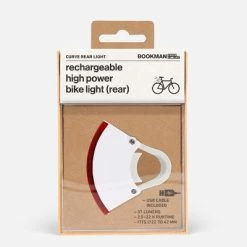 Eclairage Vélo Led Rechargeable Arrière 37 Lumens Curve Bookman -VTC électriques Soldes eclairage velo led rechargeable arriere curve bookman blanc full