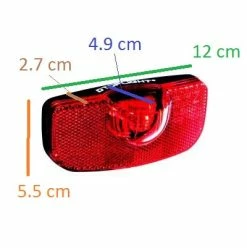 Busch-mueller Feu Vélo Pour Porte Bagage DToplight Permanent -VTC électriques Soldes feu velo pour porte bagage dtoplight permanent full 4