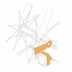 Feux Vélo Sans Piles Sur Moyeu 2 LEDs AMS Light Reelight -VTC électriques Soldes feux velo sans piles sur moyeu 2 leds ams light reelight full 5