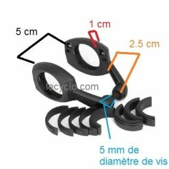 Busch-mueller Fixation Sur Cintre Pour Feu Avant Sur Fourche Busch And Muller -VTC électriques Soldes fixation sur cintre pour feu avant sur fourche busch and muller full 6