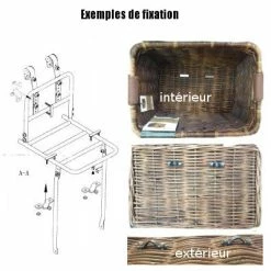 Fixations Pour Caisse Et Panier De Vélo En Osier Rotin - Basil -VTC électriques Soldes fixations pour caisse et panier de velo en osier rotin basil full 6