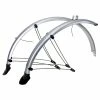 Messingschlager Paire De Garde Boue Pour Vélo 26 Pouces Avec Câble électrique - 60 Mm -VTC électriques Soldes garde boue argent avant et arriere pour velo 26 pouces 60 mm full