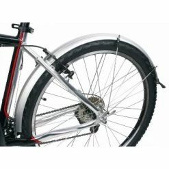 Messingschlager Paire De Garde Boue Pour Vélo 28 Pouces Avec Câble électrique - 45 Mm -VTC électriques Soldes garde boue argent avant et arriere pour velo 28 pouces 45 mm full 4