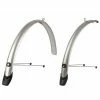 Garde Boues Argent Pour Vélo 28 Pouces 46 Mm Towny Polisport -VTC électriques Soldes garde boues argent pour velo 28 pouces 46 mm towny polisport full