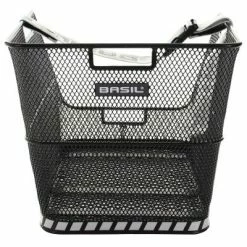 Grand Panier De Vélo Noir Sur Porte Bagage Arrière Class Basil -VTC électriques Soldes grand panier de velo noir sur porte bagage arriere class basil full 3