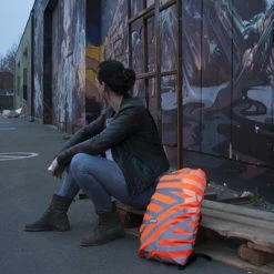 Housse De Sac à Dos Vélo Orange Haute Visibilité Berlin Wowow 20-25L -VTC électriques Soldes housse de sac a dos velo orange haute visibilite berlin wowow full 3