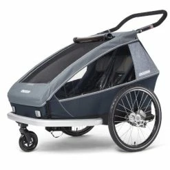 Kid Vaaya 2 Croozer Remorque Vélo Pour Deux Enfants -VTC électriques Soldes kid vaaya 2 croozer remorque velo pour deux enfants bleue full
