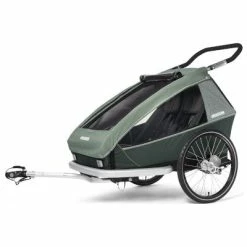 Kid Vaaya 2 Croozer Remorque Vélo Pour Deux Enfants -VTC électriques Soldes kid vaaya 2 croozer remorque velo pour deux enfants verte full