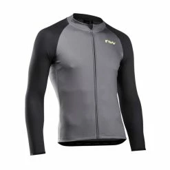 Maillot Northwave ML Blade 4 2022-2023 Gris Foncé/Jaune Fluo