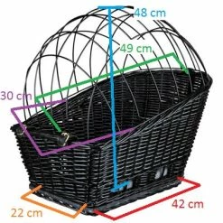 Panier Arrière En Osier Pour Chien Sur Porte Bagage Vélo -Trixie -VTC électriques Soldes panier arriere en osier pour chien sur porte bagage velo trixie full 4