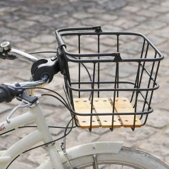 Panier Avant Pour Vélo Avec Socle En Bois Z Front Zefal -VTC électriques Soldes panier velo avant bois zefal 6