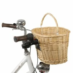 Panier Vélo Avant Osier Sur Guidon M-Wave -VTC électriques Soldes panier velo osier m wave 3
