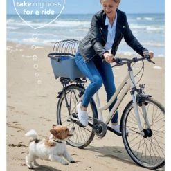 Panier Vélo Pour Chien Bleu Tendance Basil Buddy -VTC électriques Soldes panier velo pour chien bleu tendance basil buddy full 4