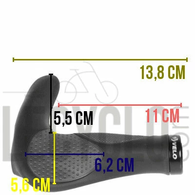VELO Poignées Vélo Ergonomiques Avec Cornes Triple Densité - La Paire 4 VELO Poignées Vélo Ergonomiques Avec Cornes Triple Densité - La Paire – Image 2
