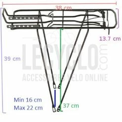 Monz Porte Bagage Arrière Noir -VTC électriques Soldes porte bagage arriere noir full 5
