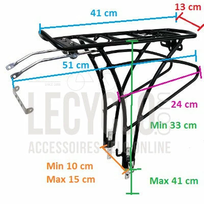 Monz Porte Bagage Arrière Pour Vélo De 24 à 28 Pouces 4 Monz Porte Bagage Arrière Pour Vélo De 24 à 28 Pouces – Image 2