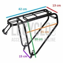Porte Bagage Noir Charge 35 Kg Vélo Steco -VTC électriques Soldes porte bagage noir charge 35 kg velo steco full 3