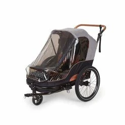 Remorque Vélo Enfants 2 Places 2 En 1 Avec Kit Piéton Bobike -VTC électriques Soldes remorque velo enfants bobike 1