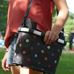 Sacoche Pour Porte-bagages Bikebasket Oval M Dots Klickfix -VTC électriques Soldes sacoche pour porte bagages bikebasket oval m dots klickfix full 2