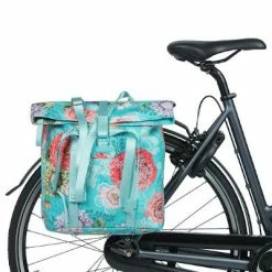 Sacoche Vélo Arrière Shopper Basil Bloom Field Bleu Ciel 20L -VTC électriques Soldes sacoche velo arriere shopper basil bloom field bleu ciel 20l full 4