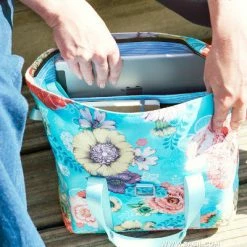 Sacoche Vélo Arrière Shopper Basil Bloom Field Bleu Ciel 20L -VTC électriques Soldes sacoche velo arriere shopper basil bloom field bleu ciel 20l full 5