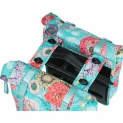 Sacoche Vélo Double Porte-bagage Amovible MIK Bleu Bloom Basil -VTC électriques Soldes sacoche velo double porte bagage amovible mik bleu bloom basil full 3