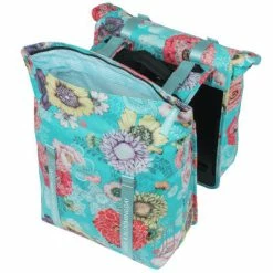 Sacoche Vélo Double Porte-bagage Amovible MIK Bleu Bloom Basil -VTC électriques Soldes sacoche velo double porte bagage amovible mik bleu bloom basil full 4