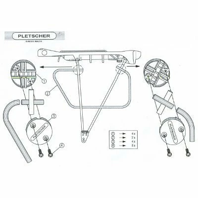 PLETSCHER Supports Sacoche Pour Porte Bagage Vélo 4 PLETSCHER Supports Sacoche Pour Porte Bagage Vélo – Image 2