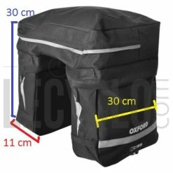 Oxford Triple Sacoche De Vélo Sur Porte-bagage Arrière -VTC électriques Soldes triple sacoche de velo sur porte bagage arriere full 3