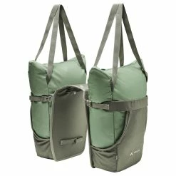 Double Sacoche De Vélo Avec Sacs Cabas TwinShopper Vaude -VTC électriques Soldes twinshopper vaude vert