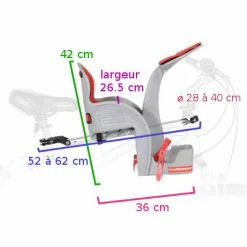 WeeRide DeLuxe Siège Enfant Avant Pour Vélo -VTC électriques Soldes weeride deluxe siege enfant avant marron pour velo full 6